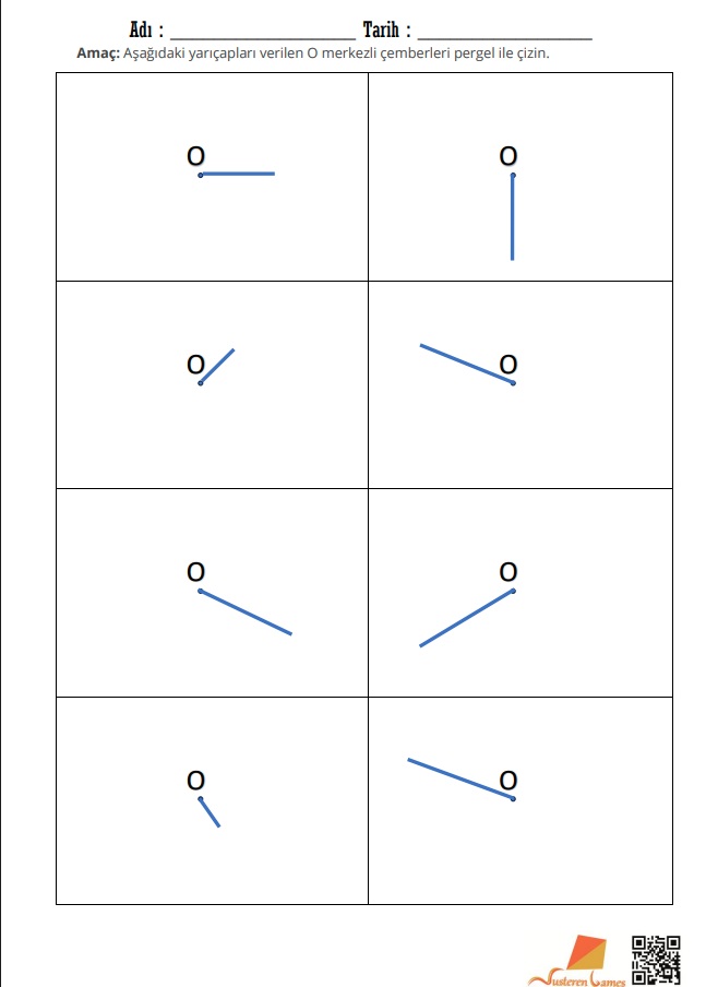 Yarıçapı verilen bir çemberi pergel ile çizme etkinliği